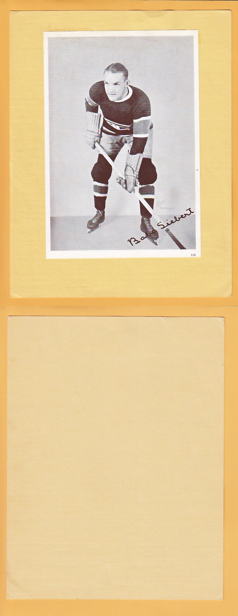 1935-40 CROWN BRAND PHOTO #110 BABE SIEBERT photo 1935-40 CROWN BRAND PHOTO #110 BABE SIEBERT photo
